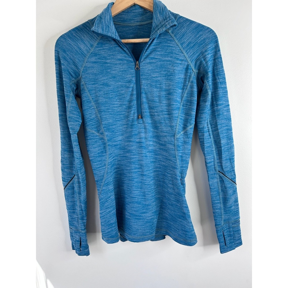 Lululemon Race Your Pace Womens 1/4 Zip Long Sleeve Athletic‎ Blue Running Top